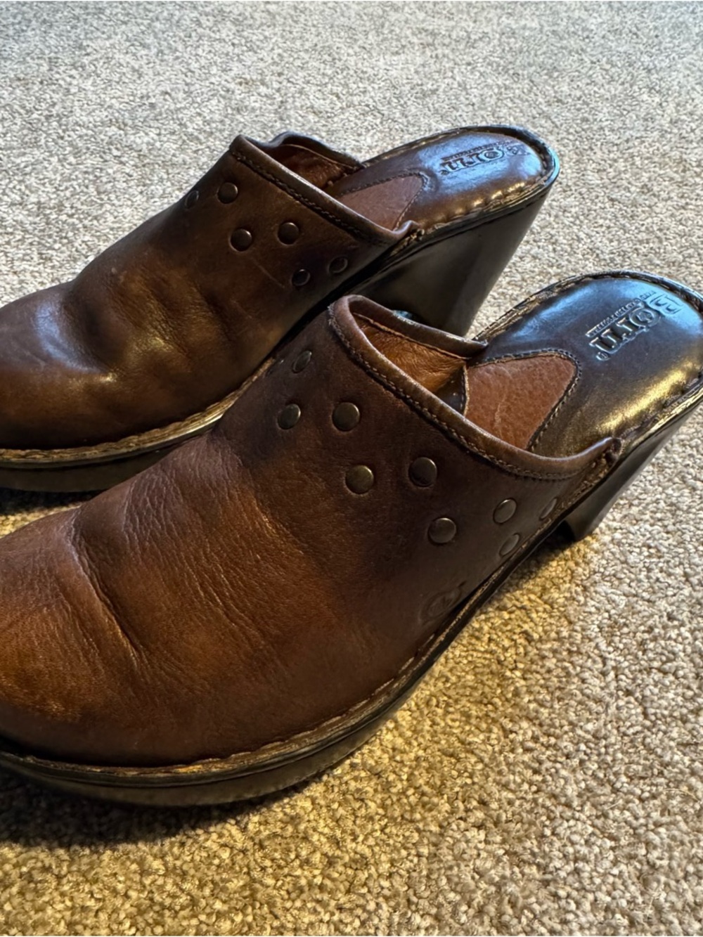 Born Clog Mule with a Heel in a Rich Brown Size 9 - Business Casual, Cottagecore - Picture 9 of 15